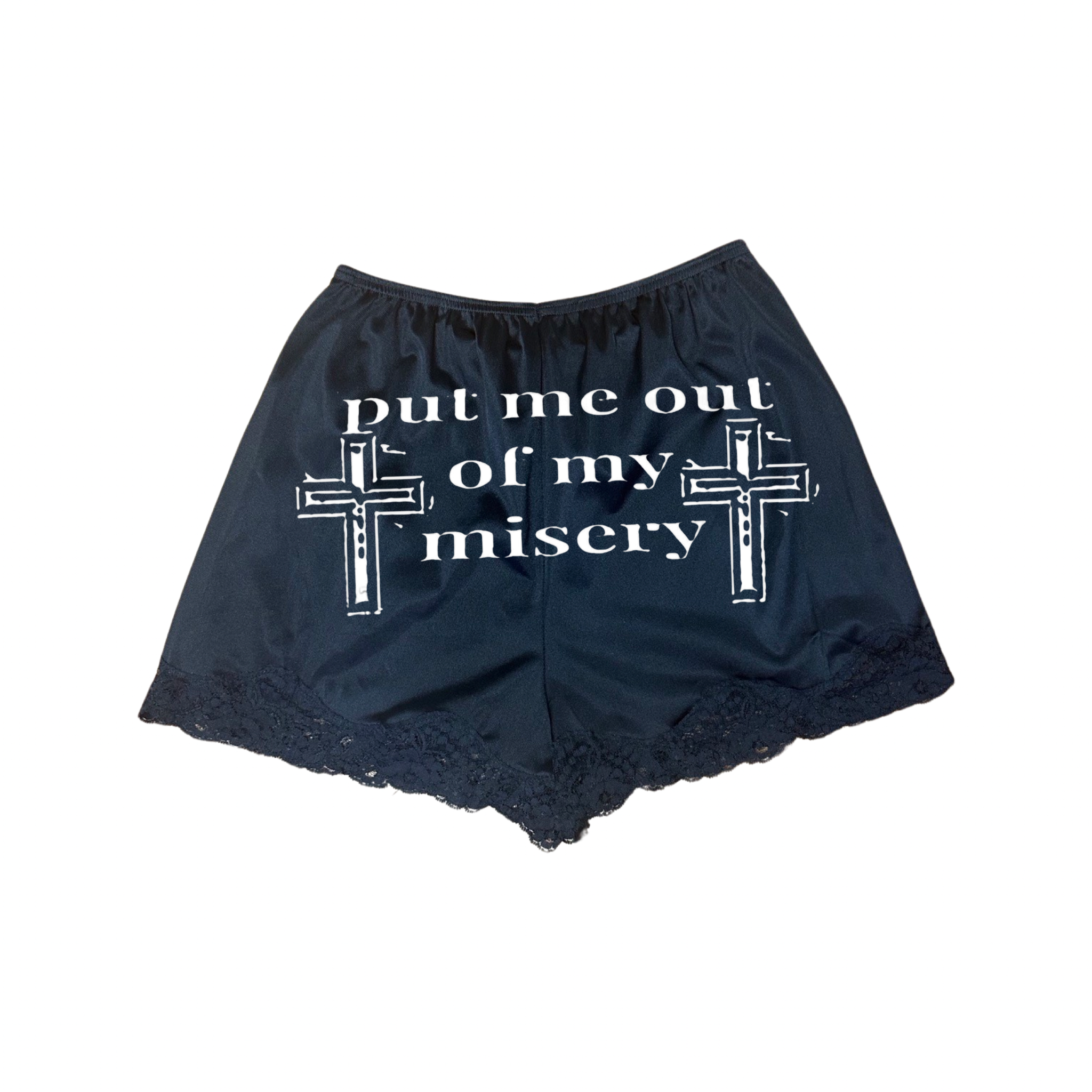 PUT ME OUT OF MY MISERY SHORTS (black)