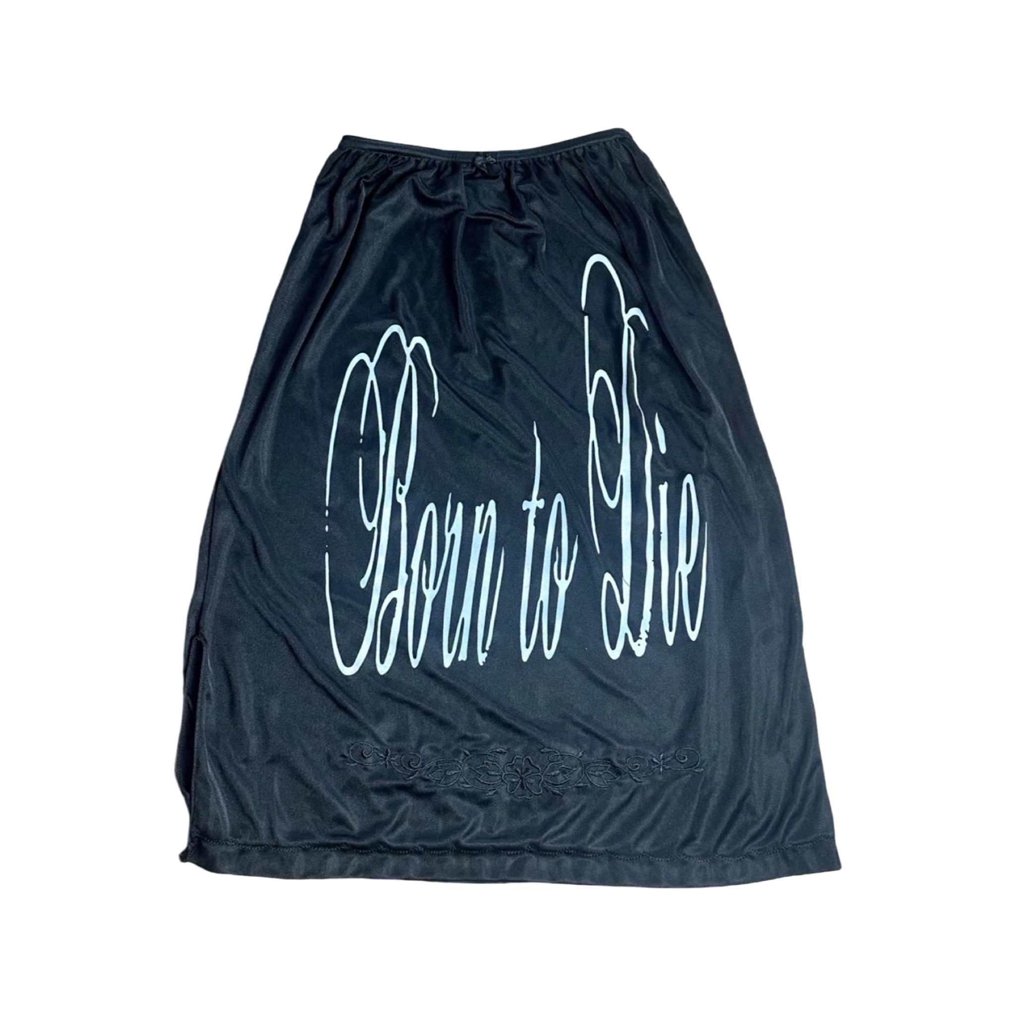 BORN TO DIE MIDI SLIP SKIRT