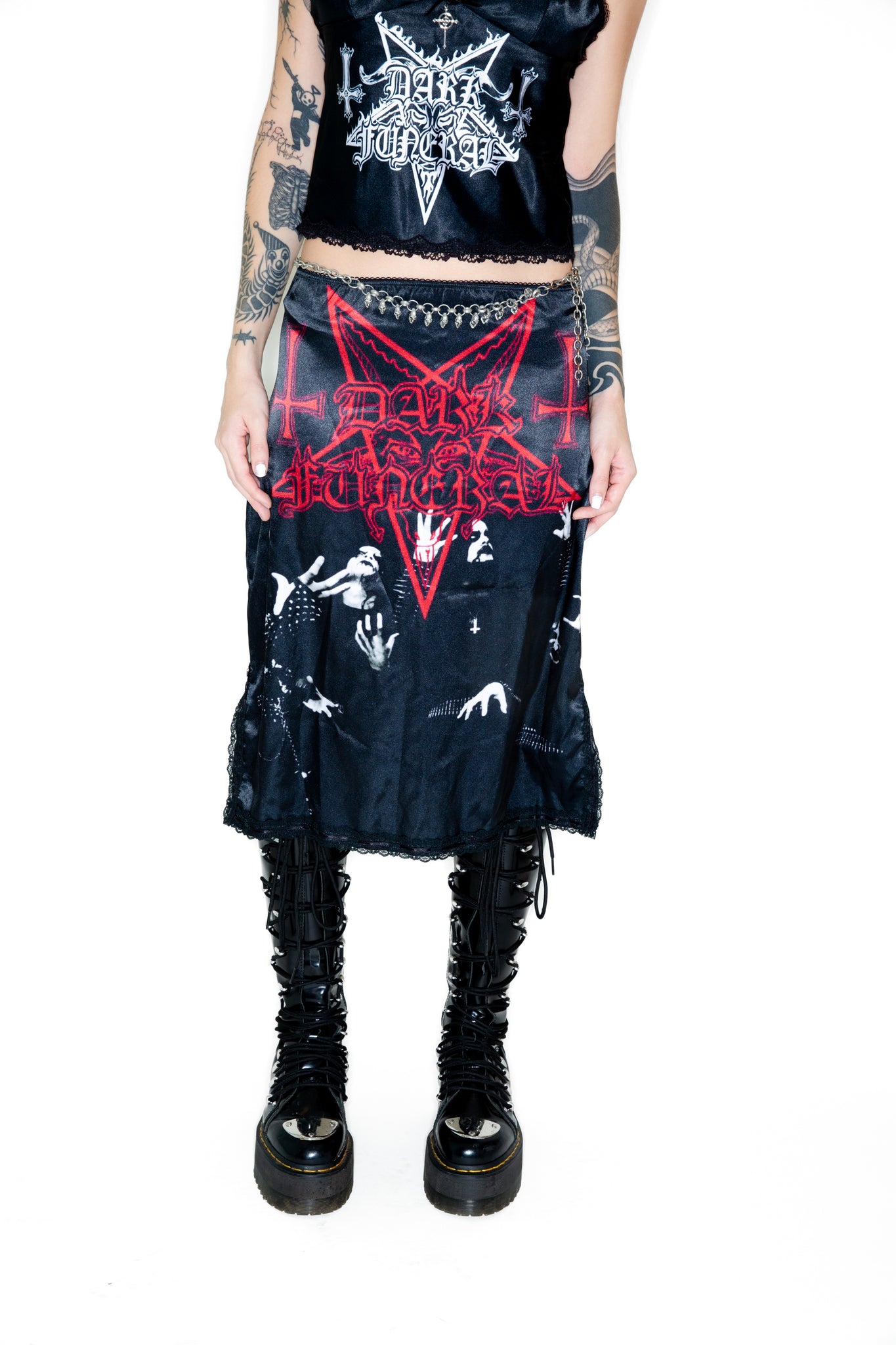 NIGHT FALL MIDI SKIRT