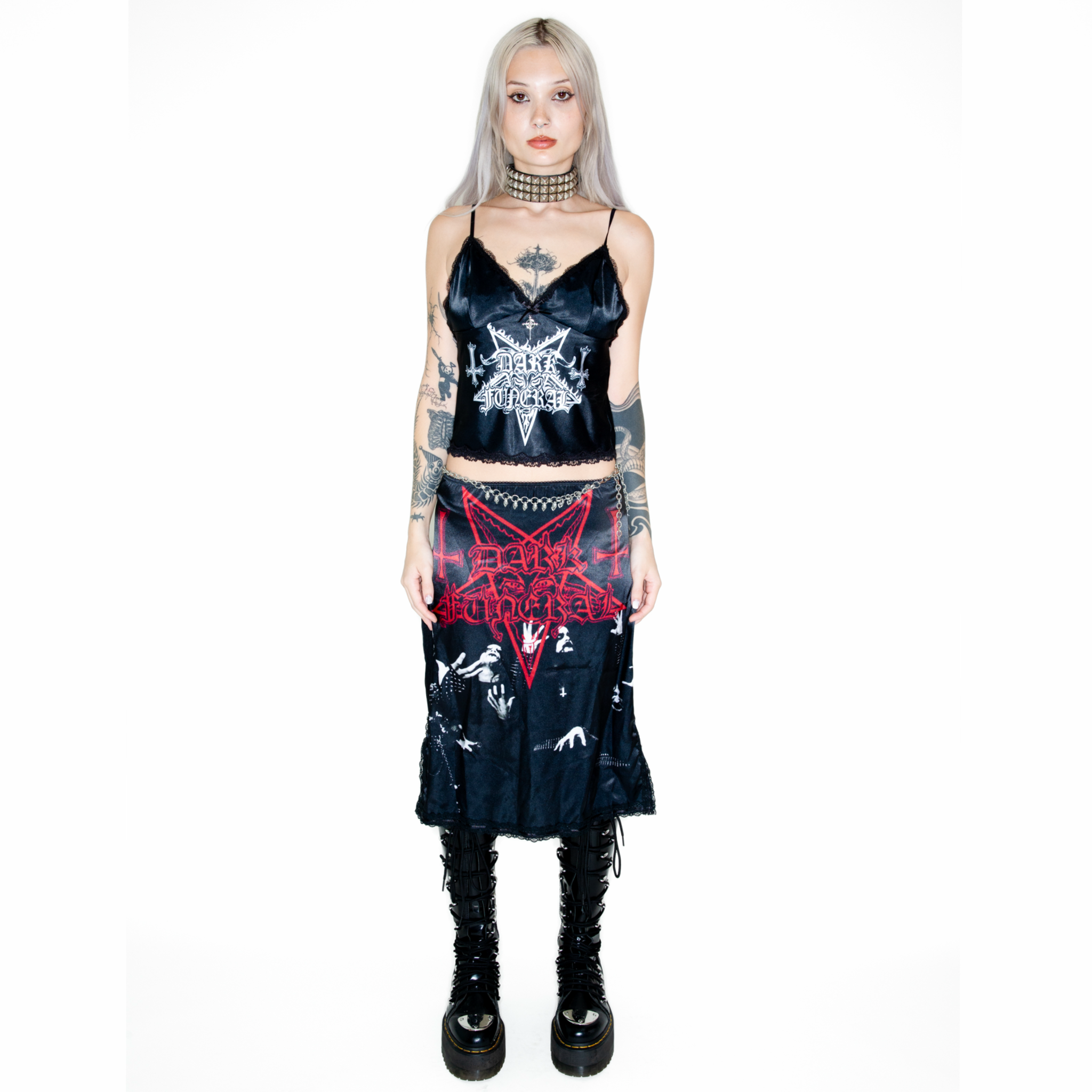 NIGHT FALL MIDI SKIRT SAMPLES