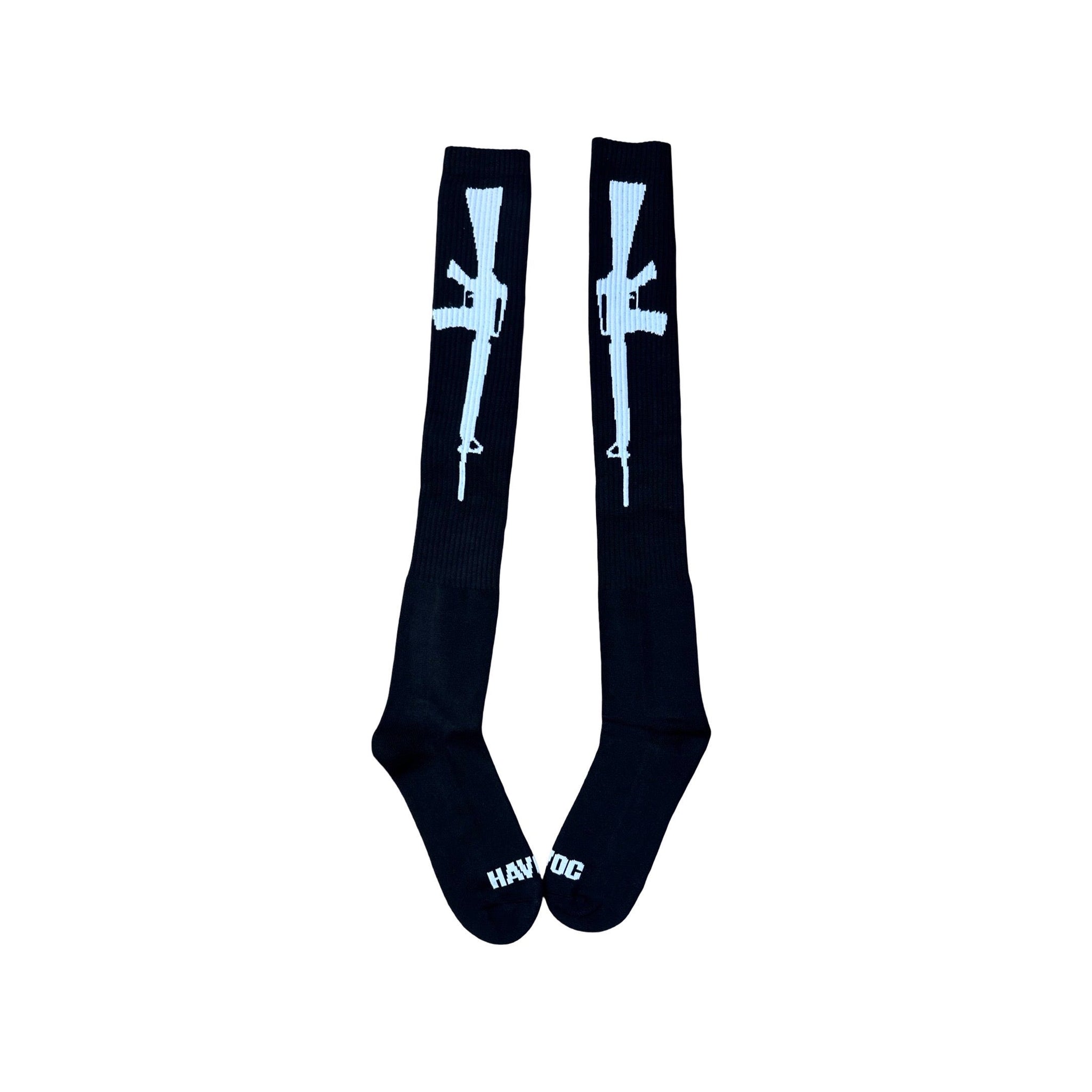 DUCK & COVER WOVEN THIGH HIGH SOCK